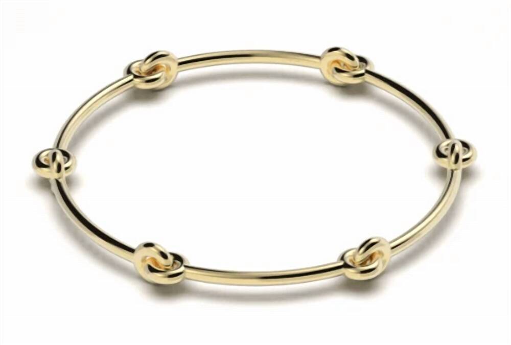 NEW UNCOMMON MATTERS women's knot infinity collier necklace in gold